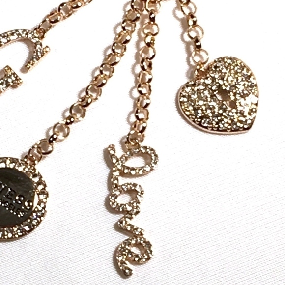 𝅺3/$29! GUESS Long Statement Necklace "LOVE" - Picture 6 of 8